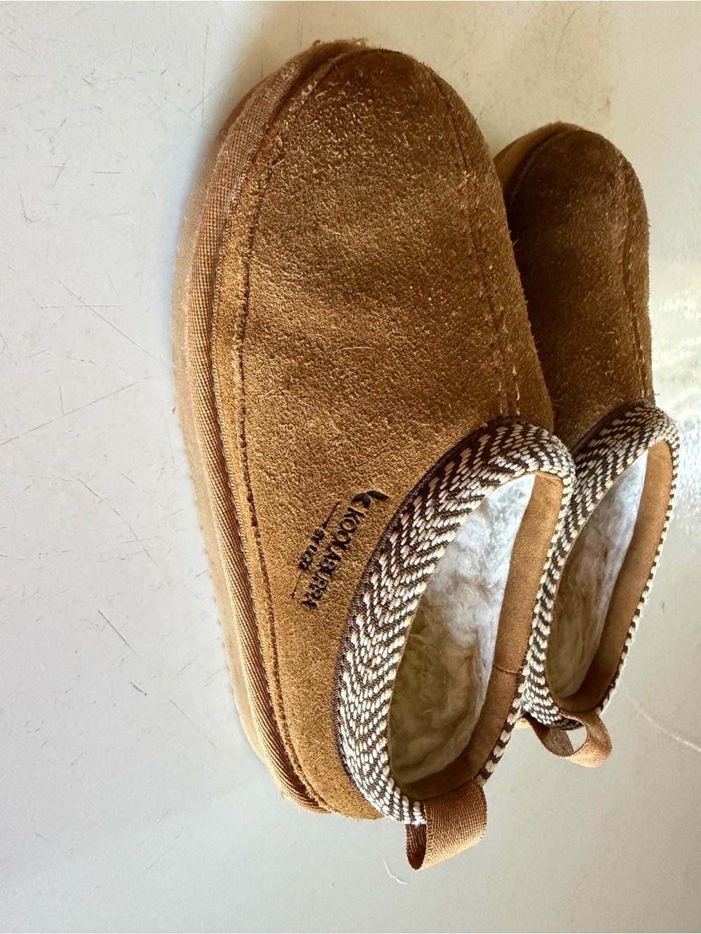 Koolaburra UGG Kids Chestnut Slip-On Suede Mule Slippers